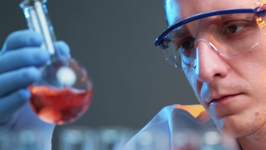 Scientist finding a cure