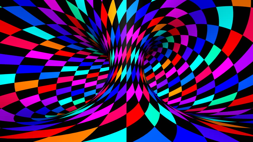 Loop twisted rotation rainbow squares 