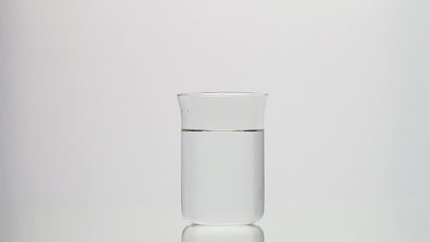 Tablet in a glass of water
