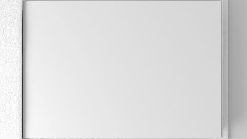 White blank book