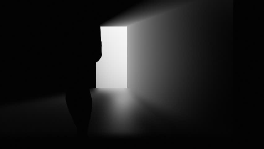 Man Walking into the light