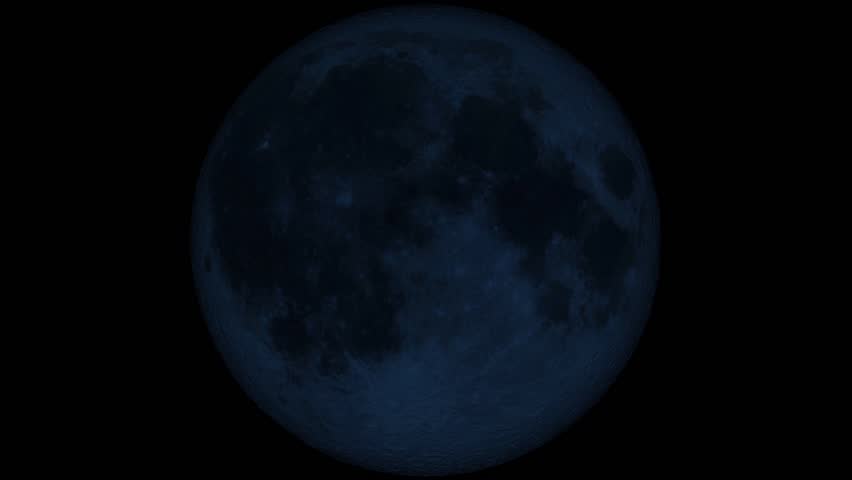 Moon as it cycles through its phases (Loop, HD)