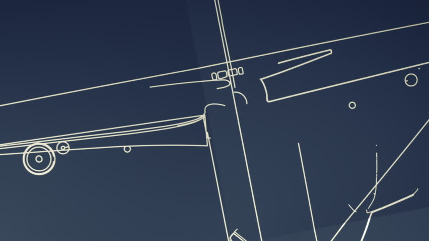 Aircraft Blueprint Smooth Camera Pan and Zoom