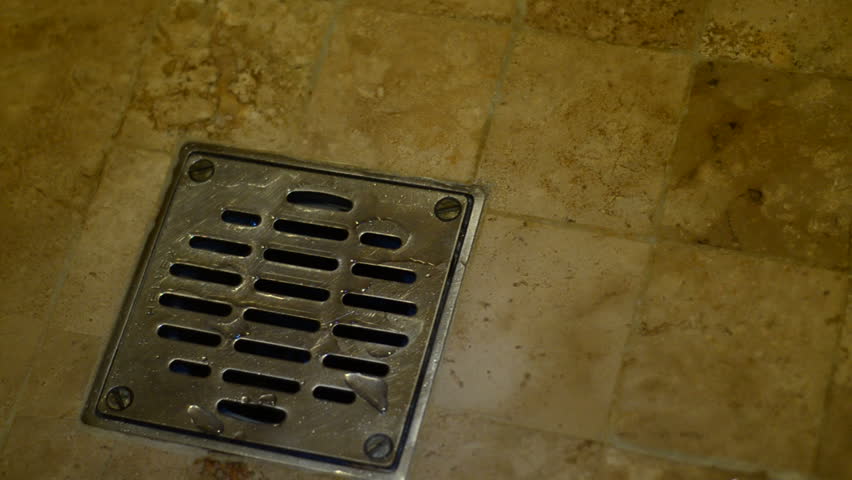 Water going down shower drain