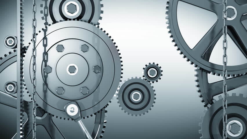 Gears working cooperation transition HD with alpha. 