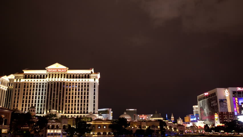 LAS VEGAS - MAY 19: Timelapse of Las Vegas strip with Bellagio fountains, May 19, 2011, Las Vegas Nevada. Las Vegas, which bills itself as The Entertainment Capital of the World, is famous for its casino resorts and associated entertainment. 