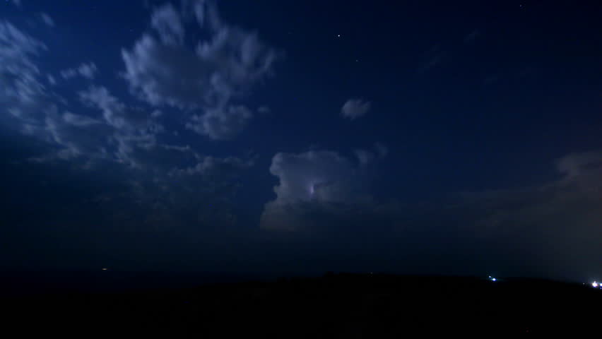 Storm incoming in the night.