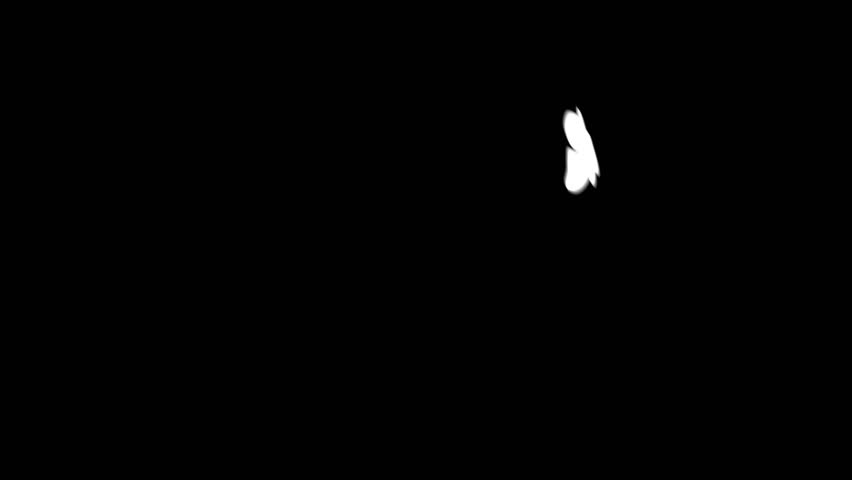 Butterfly flying around and landing. Alpha channel is included.
