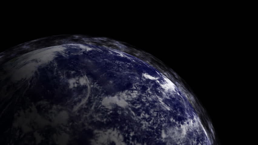 Jesus Christ is crucified and holds the earth on back. Black background.