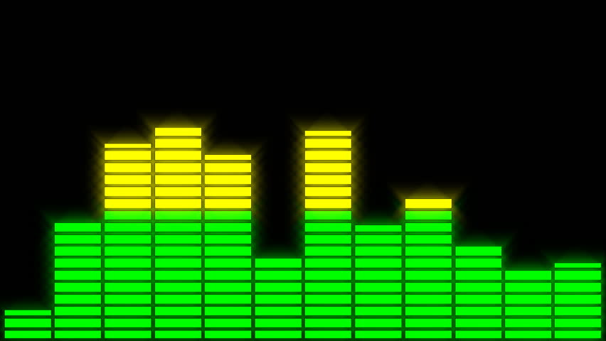 audio equalizer seen from above