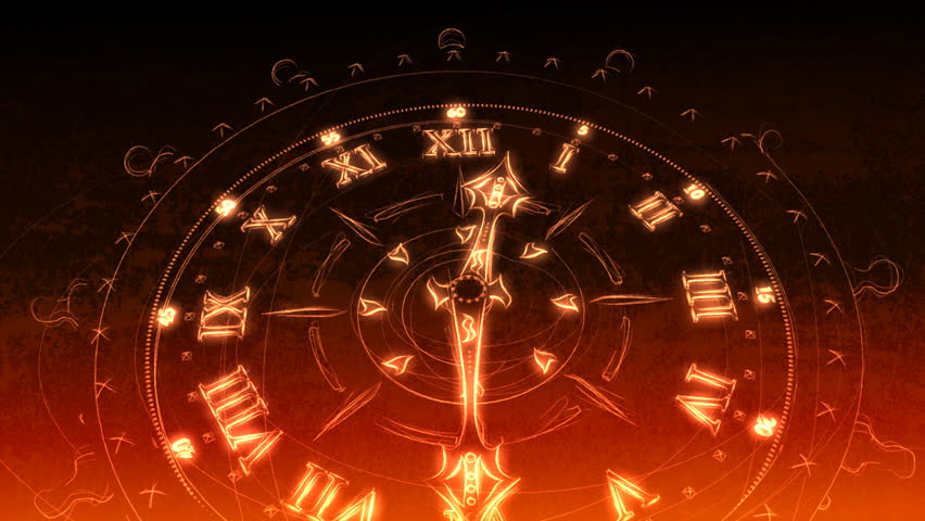 Red Sketched Clockface timelapse