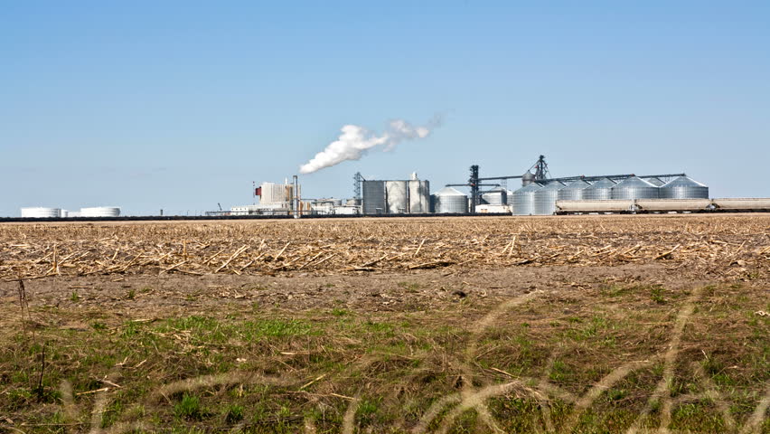 Time lapse of working factory / smokestack