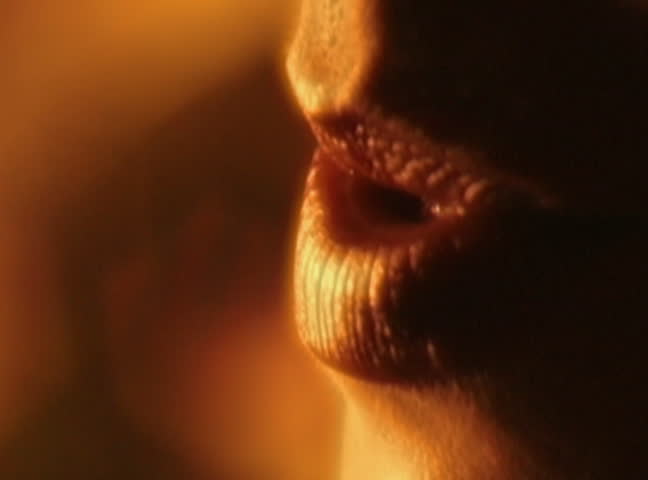 Sexy Woman Lips With Pink Gloss Closeup Stock Footage Video 1106137