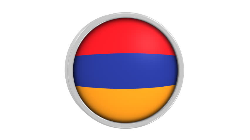 Armenian flag with circular frame. Part of a series.