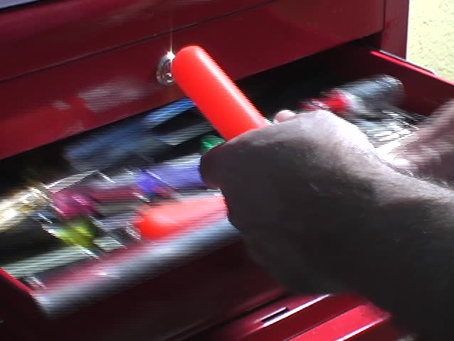 Taking tools out of a toolbox