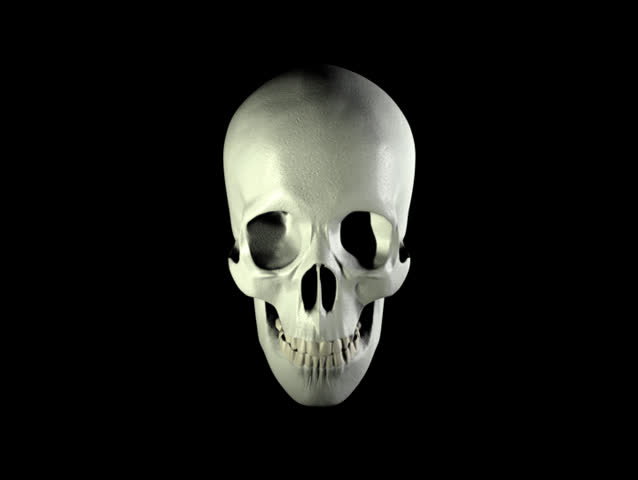 This is a simple animation of a 3d skull that consumes the camera - good for use as an element or transition - available in H D,NT SC,PAL - 2 alpha channels included depending on intended use