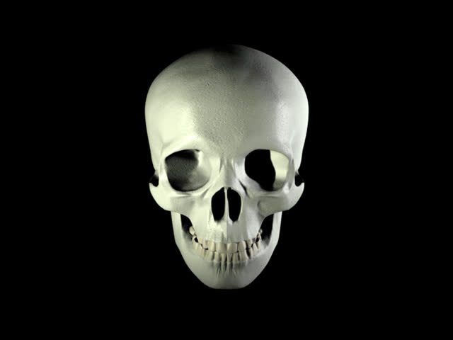 This is a simple animation of a 3d skull that consumes the camera - good for use as an element or transition - available in H D,NT SC,PAL - 2 alpha channels included depending on intended use