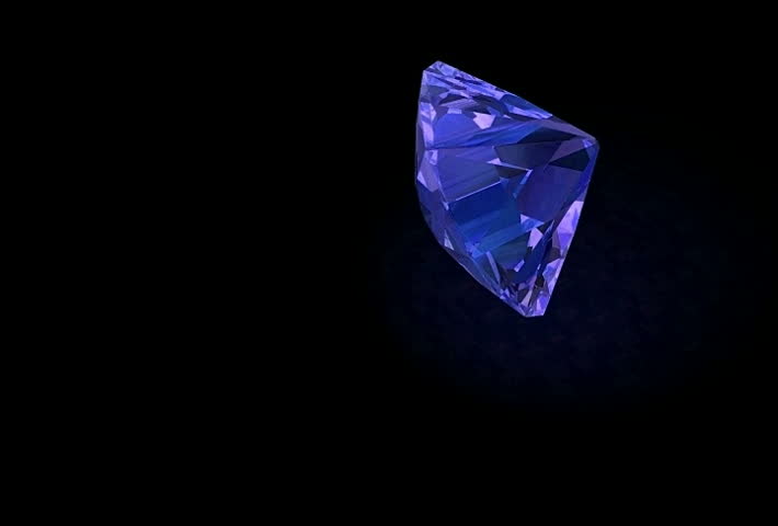 Rotating, shining and in nice rainbow-colors refracting Blue-violet  Diamond. This is an infinite Looping clip.