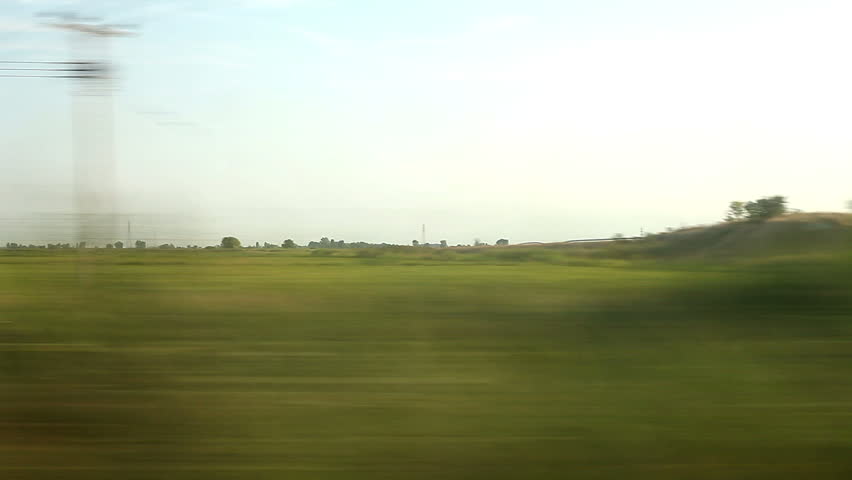 View from train Window, full HD video, 1920X1080 No#5