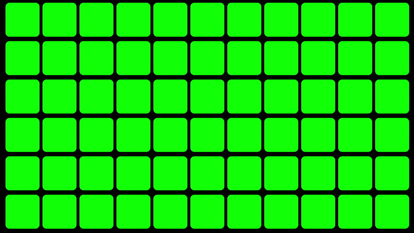 Green screen box design.Flickering design but can be used static if freeze frame it. You can use your custom footage replacing the green areas by using chroma key
