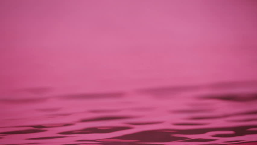 Water background. Small red water liquid waves with copy space. Footage.