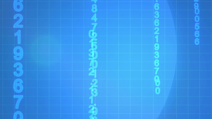 Animated economical data against a blue background