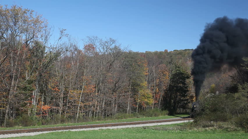 CUMBERLAND, MD - OCTOBER 17: Western Maryland Railroad steam train on October 17, 2011 in Cumberland, MD. This scenic railroad offers excursions pulled by a 1916 Baldwin locomotive.