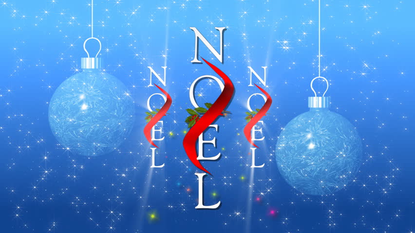Noel signage with Christmas decorations
