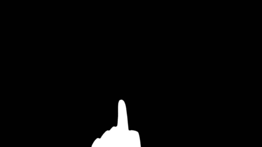 Left Hand 1 finger 2 clicks Touchscreen Gesture with MATTE Use the included luma MATTE to remove the black background