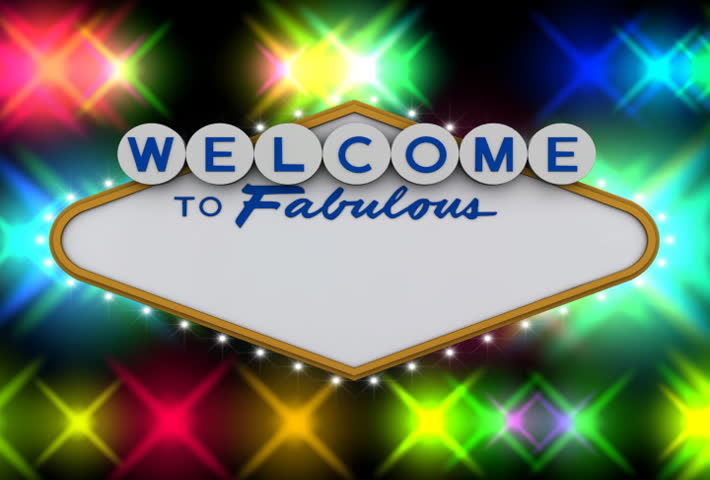 Welcome to fabulous generic sign with flashing lights. Add your own text.