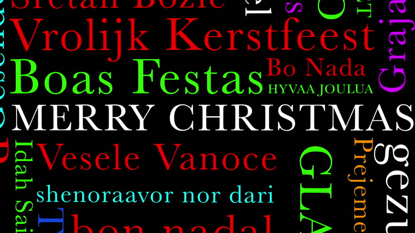 Merry Christmas MultiLingual Minimal Design