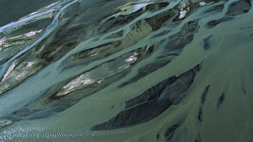 Aerial View of  Barren Icelandic Landscape