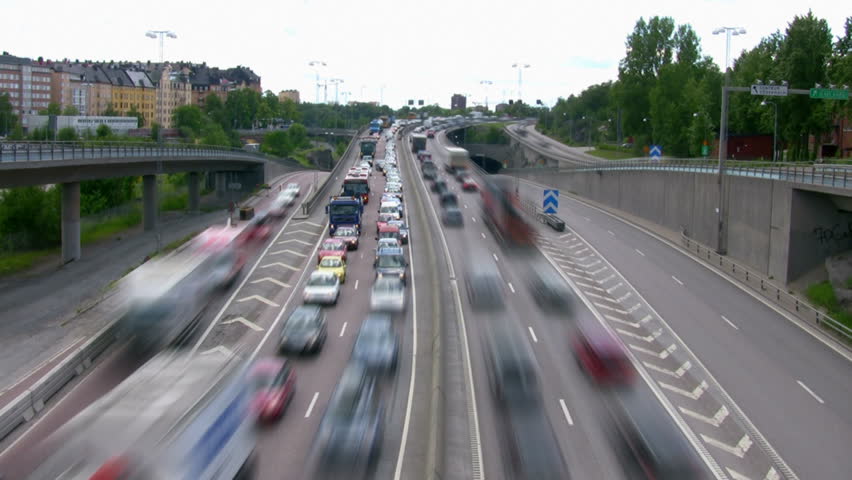 Timelapse Stockholm motorway