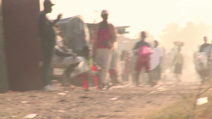 PORT-AU PRINCE, HAITI - CIRCA 2010: refugees waiting around circa 2010 in Haiti.