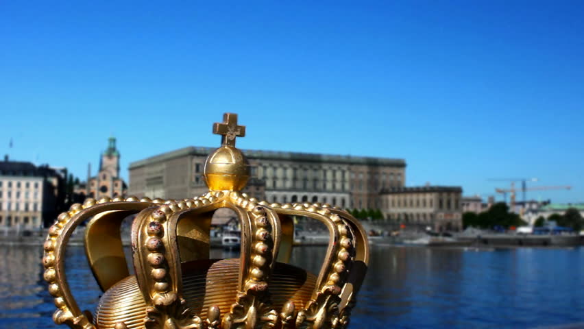 Crown in front of Stockholm royal castle