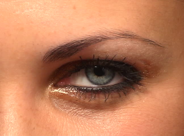 Very beauty glamorous woman blinking eye