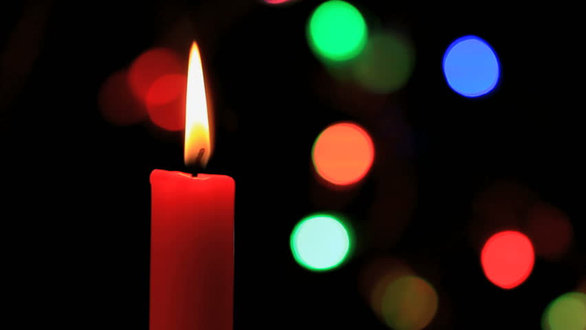 candle with bokeh