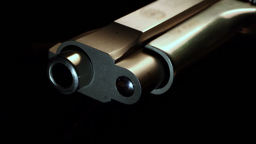Close up of a handgun