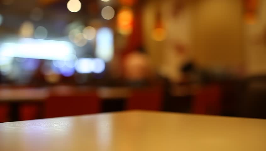 Dinner Table Background table at restaurant blurred background stock footage video Dinner Table Background table at restaurant blurred background stock footage video