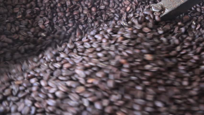 Coffee in roaster getting cold