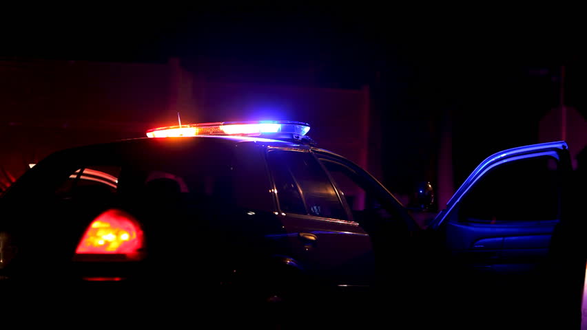 Police Car Lights Flashing