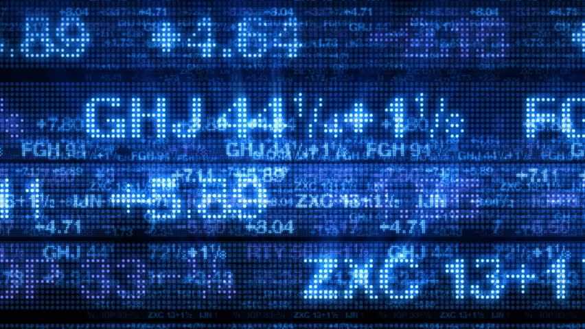 Stock Market Data Tickers Board 3D