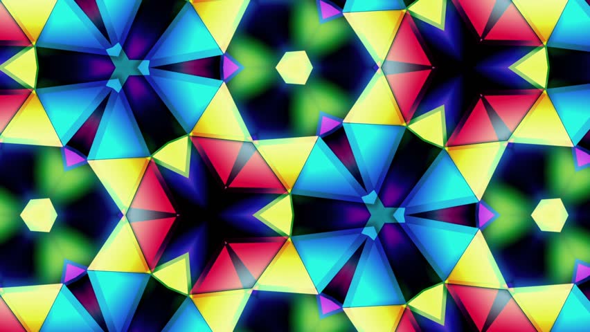 Kaleidoscope - Colors Loop - Tint Step - Macro Shot