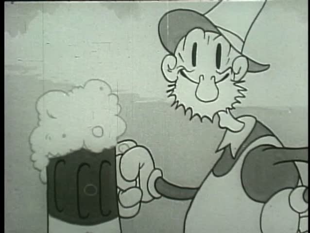 Thirsty farmer drinking beer