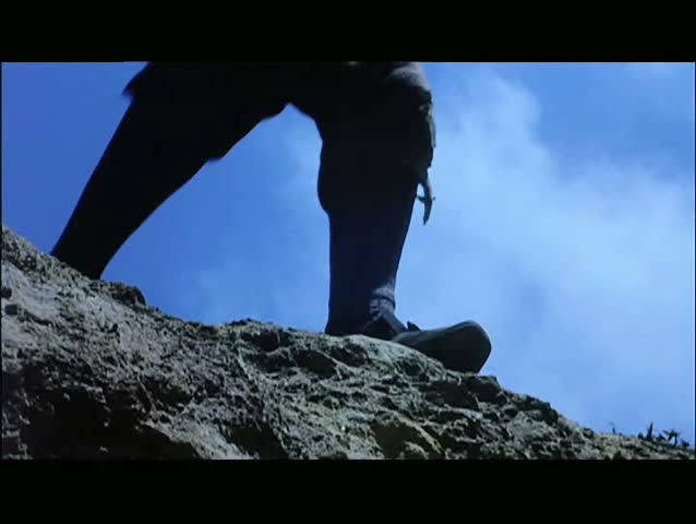 Man falling off cliff