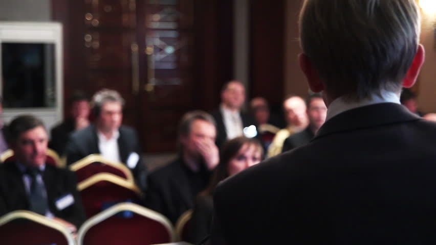 Businessman Giving a Speech
