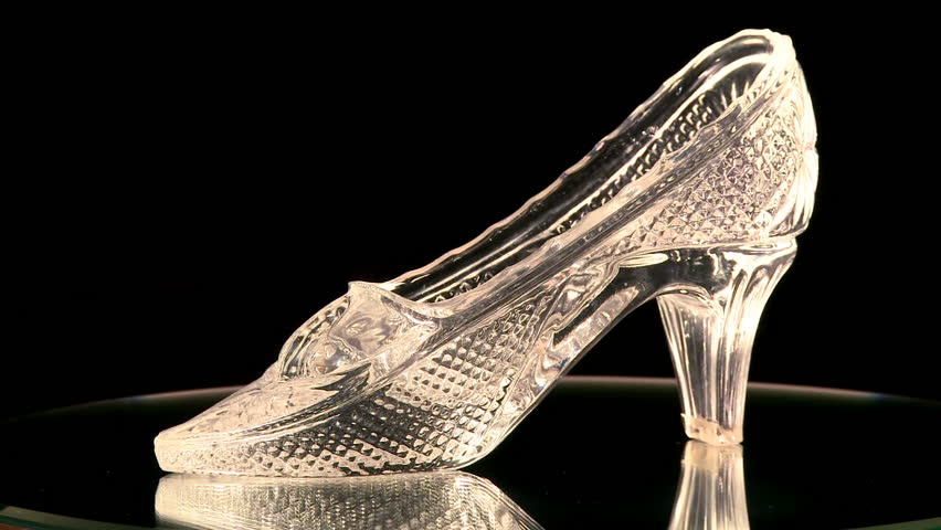 Rotation of crystal slipper over black 