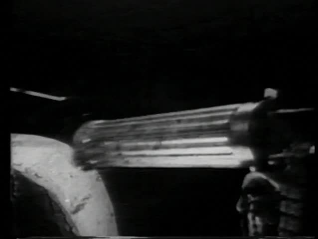 Rear view machine gun firing