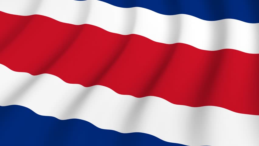 Costa Rica Flag Stock Footage Video | Shutterstock