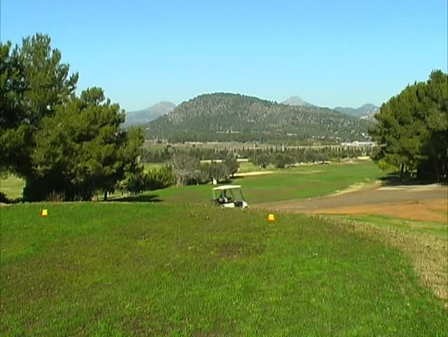 Golf fairway and caddy 1